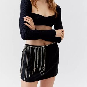 NWT Urban Outfitters Phoenix Fringe Chain Belt - One Size